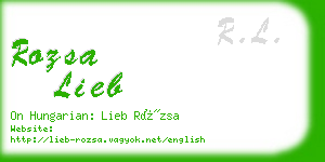 rozsa lieb business card